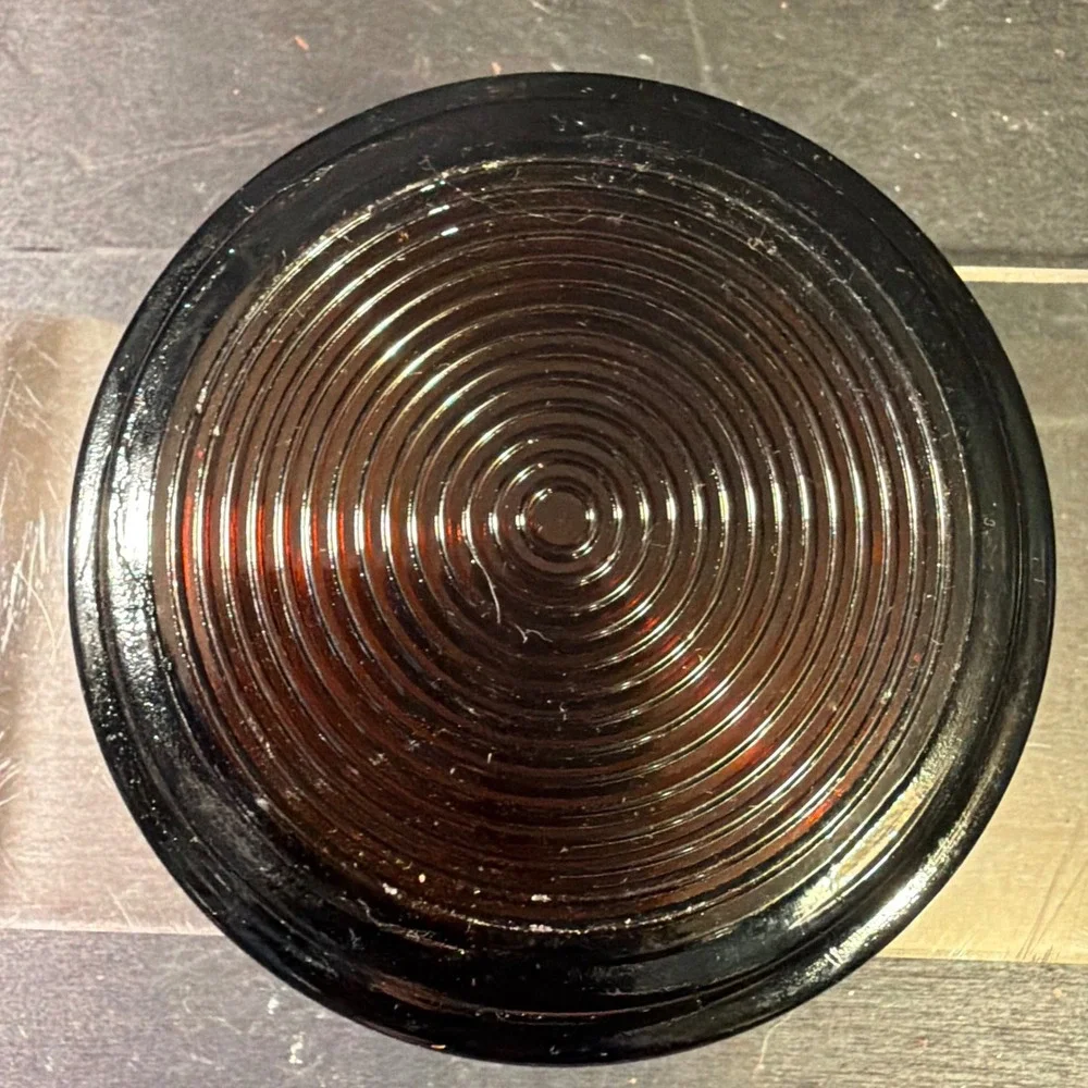 Vintage Maryland The Old Line State Amber Glass Souvenir Ashtray 4.5 Inch